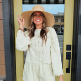 Banks Button-Front Lace Set