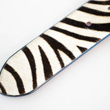 Zebra Print Hair on Hide Leather