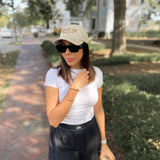 The Mother Hat Embroidered Dad Hat- Khaki