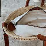 Woven Straw Tote Bag