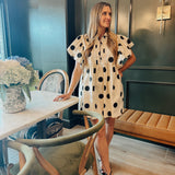Rory Ruffle Sleeve Polka Dot Dress