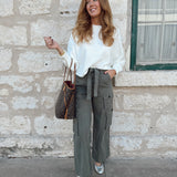 Franny Belted Loose Fit Cargo Pants