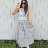 Lucky You Leopard Midi Skirt