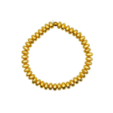 Brushed Gold Disc Bead Bracelet