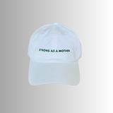 Strong as a mother® Embroidered Dad Hat - White