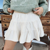 Walker Corduroy Tiered Mini Skirt
