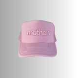 mother. Embroidered Trucker Hat - Flamingo Pink