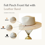 Felt Mushroom Pinch Front Hat