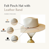 Straw Natural Pinch Front Hat