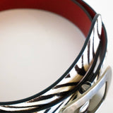 Zebra Print Hair on Hide Leather