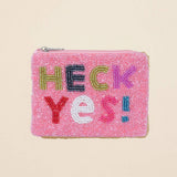 HECK YES Beaded Mini Bag