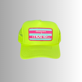 Strong as a mother® Patch Trucker Hat - Neon Yellow