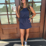 On the Go Sleeveless Romper Dress