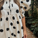 Rory Ruffle Sleeve Polka Dot Dress