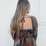 Alice Abstract-Print Velvet-Trimmed Maxi Dress