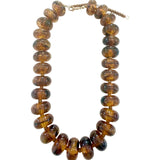 Marlan Chunky Beaded Necklace - Tortoise