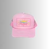Strong as a mother® Sun Trucker Hat - Flamingo Pink