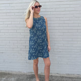 Faye Floral Denim Shift Dress