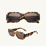 Onyx Acetate Womens Rectangular Sunglasses