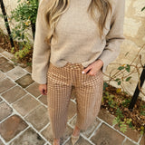 Girls Night Gingham Barrel Pants