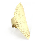 Matte Gold Statement Ring