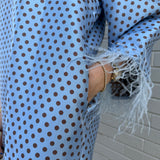 Audrey Polka Dot Feather Dress