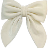 Beau Bottles White Velvet Bottle Bow