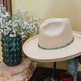 Chunky Green Stone Hat Band - Juniper