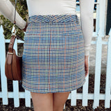 Heidi High Waist Plaid Mini Skirt