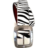 Zebra Print Hair on Hide Leather