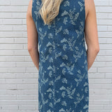 Faye Floral Denim Shift Dress