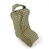 Anthia Gingham Olive/Linen Quilted Boot Bag