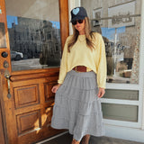 Grace Gingham Tiered Maxi Skirt