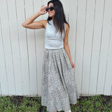 Lucky You Leopard Midi Skirt