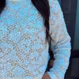 Skylar Sequin Oversized Knit Top