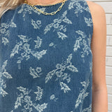 Faye Floral Denim Shift Dress