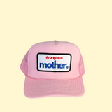Strong as a mother™ Patch Trucker Hat - Flamingo Pink