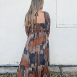 Alice Abstract-Print Velvet-Trimmed Maxi Dress