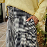 Grace Gingham Tiered Maxi Skirt