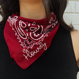 Howdy Embroidered Bandana