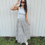 Lucky You Leopard Midi Skirt