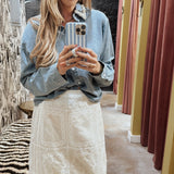 Kelsie Pearl Collar Denim Button Down