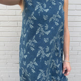 Faye Floral Denim Shift Dress