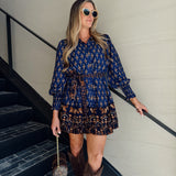 Thursday Navy Ruffle Dress