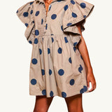 Rory Ruffle Sleeve Polka Dot Dress