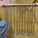 Chain Link Necklace with Carabiner