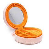 Velvet Jewelry Zip Case / Organizer - Cowgirl Boots - Pink