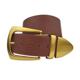 Wide Western Statement Buckle Loop Belt