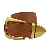Wide Western Statement Buckle Loop Belt