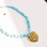 Lucky In Love Stone Necklace - Turquoise